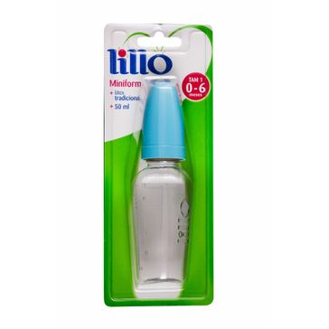 Mamadeira Lillo Miniform Azul 50ml