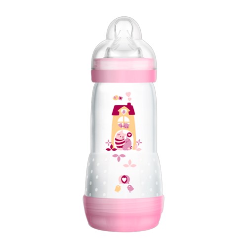 Mamadeira Mam Easy Start First Bottle Bico de Silicone Skin Soft Desenhos Sortidos 320ml 4+ Meses Gilrs Ref: 4678
