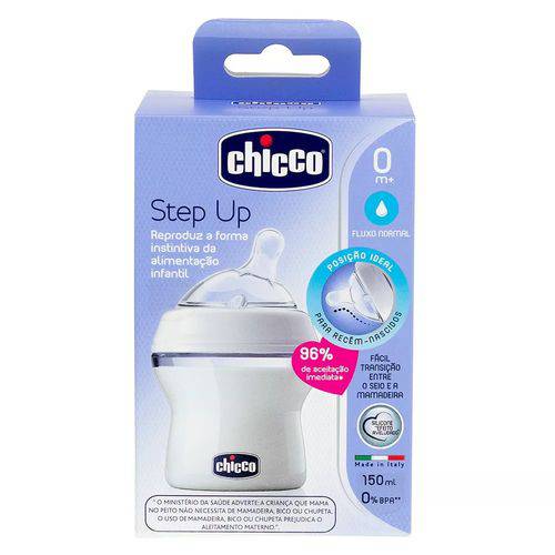 Mamadeira Step Up 150ml Chicco Fluxo Normal 0m+