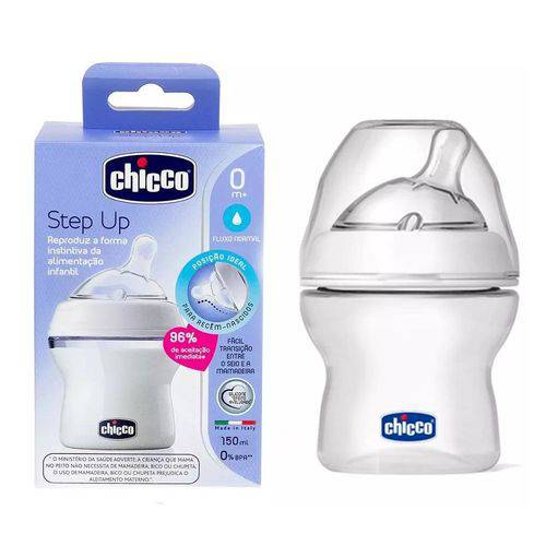 Mamadeira Step Up 150ml Fluxo Normal (0m+) - Chicco