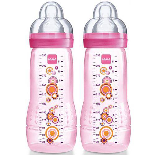 Mamadeiras Fashion Bottle 2 Peças 330ml (4m+) Girls - MAM