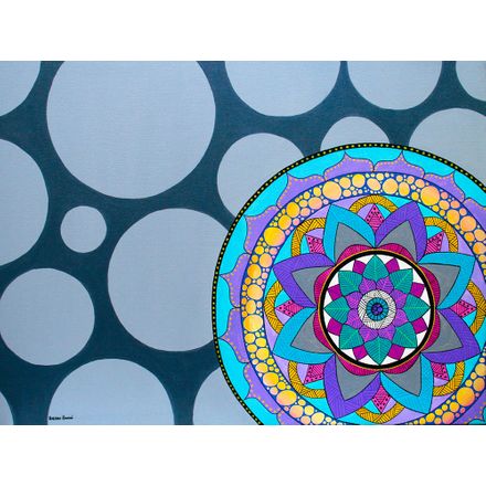 Mandala Cinza - 47,5 X 36 Cm - Papel Fotográfico Fosco