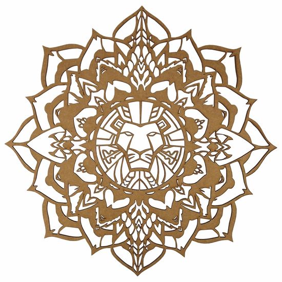 Mandala Lotus Africana em MDF 35x35cm - Palácio da Arte