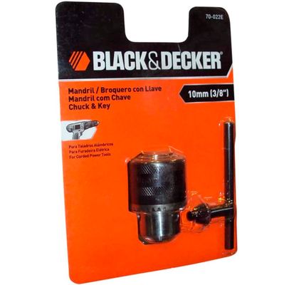 Mandril de 3/8"(10mm) e Chave Black & Decker 70-022E 70-022E