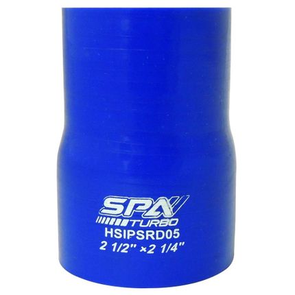 Mangueira de Pressurização de Silicone SPA Reta com Redução 2 1/2" X 2 1/4" X 100mm Azul (HSIPSRD05)