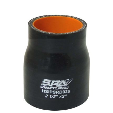 Mangueira de Pressurização de Silicone SPA Reta com Redução 2 1/2" X 2" X 76mm Preta (HSIPSRD02B)