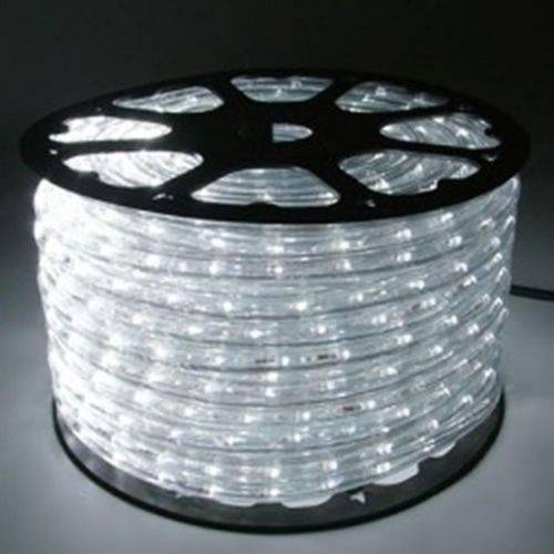 Mangueira Luminosa LED Rolo 100m Branco Frio Branca 220V Cordão de Natal Pisca XL