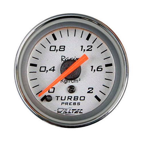 Manômetro Mecânico Pressão de Turbo 0-2kgf/cm² Willtec