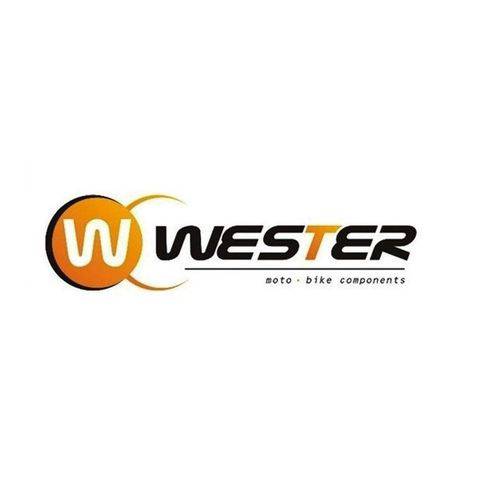 Manopla Wester Pro C/ Anel Cromado Preta Wm1210