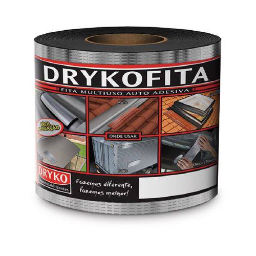 Manta 20cm Drykofita Aluminio Rolo com 10 Metros - Dryko