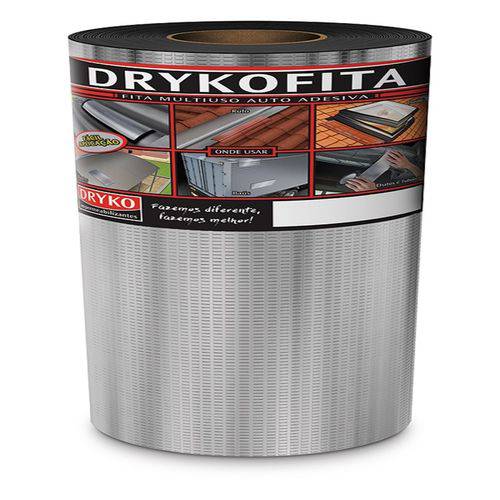 Manta 45cm Drykofita Aluminio Rolo com 1o Metros - Dryko