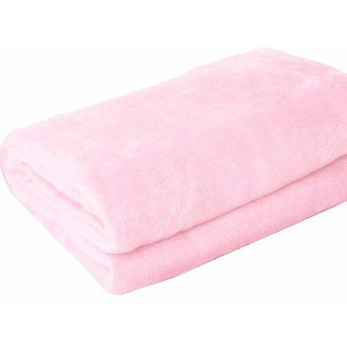 Manta Cobertor Bebe Microfibra 90 X 110 Cm Rosa Claro
