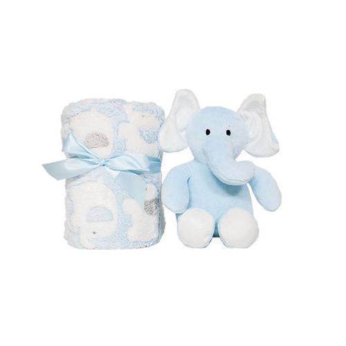 Manta Gift Elefantinho 5964 Azul - Buba