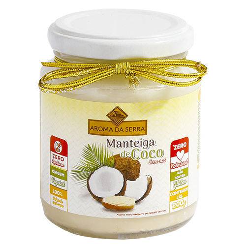 Manteiga de Coco Sem Sal Aroma da Serra 200g