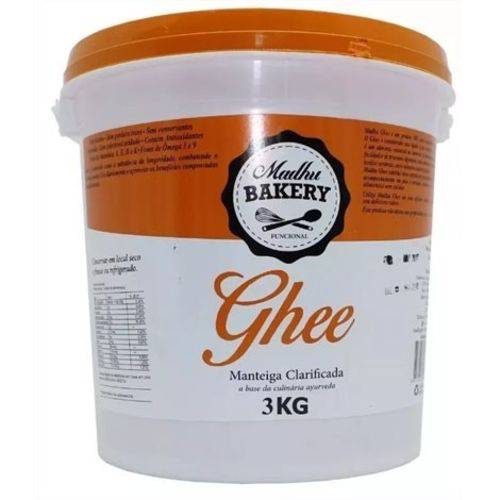 Manteiga Ghee Balde 3,2kg Madhu Bakery
