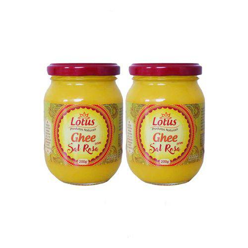 2 Manteiga Ghee Trad Clarificada com Sal Rosa Lótus 200 Grs