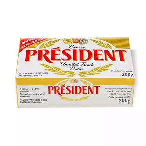 Manteiga Tablete Sem Sal President 200g