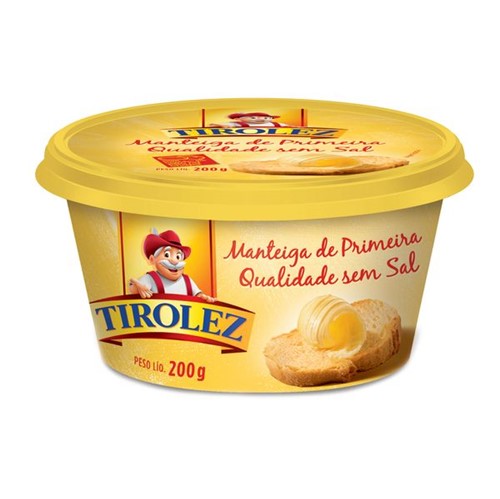 Manteiga Tirolez 200g Sem Sal