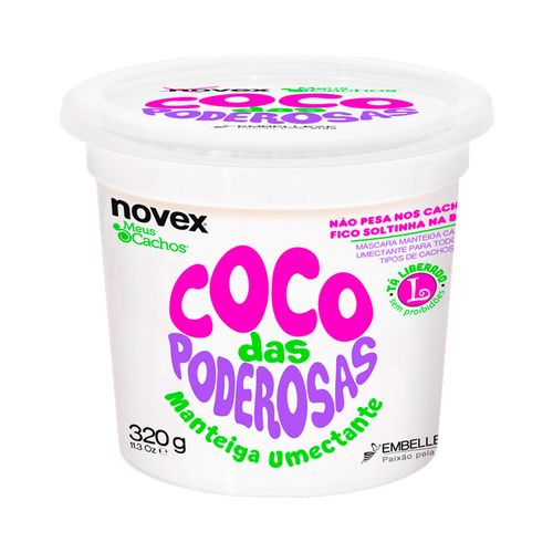 Manteiga Umectante Novez Cachos Coco das Poderosas 320g Manteiga Umectante Novex Cachos Coco das Poderosas 320g