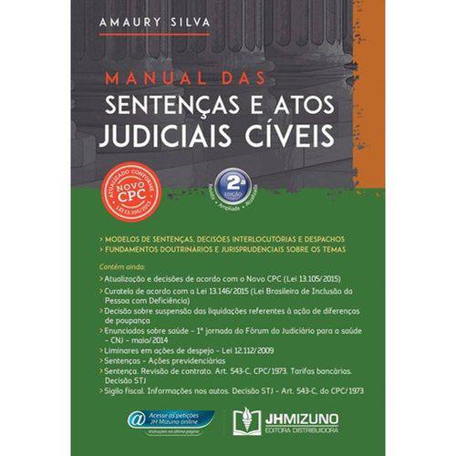 Manual das Sentenças e Atos Judiciais Cíveis 2ªEd.2017