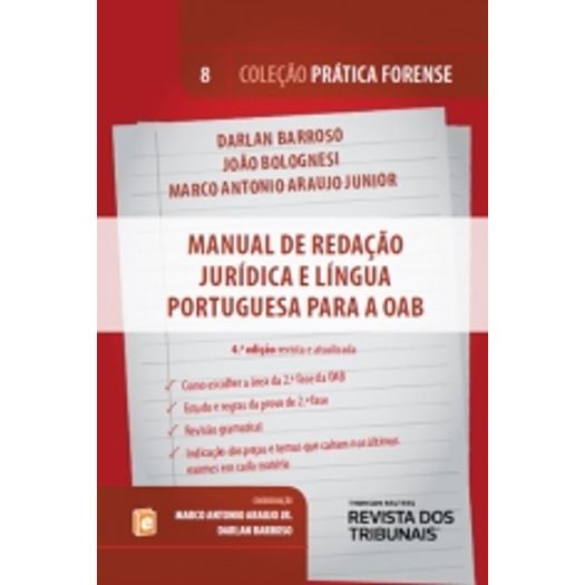Manual de Redacao Juridica e Lingua Portuguesa para a Oab - Vol 8 - Rt