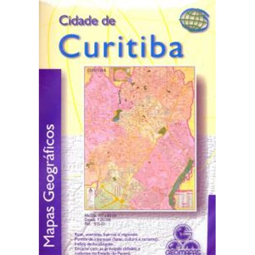 Mapa Curitiba Simples 117x89cm 815 03 Geomapas Blister