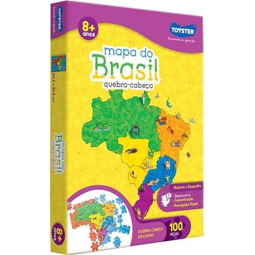 Mapa do Brasil 100 Pecas TOYSTER