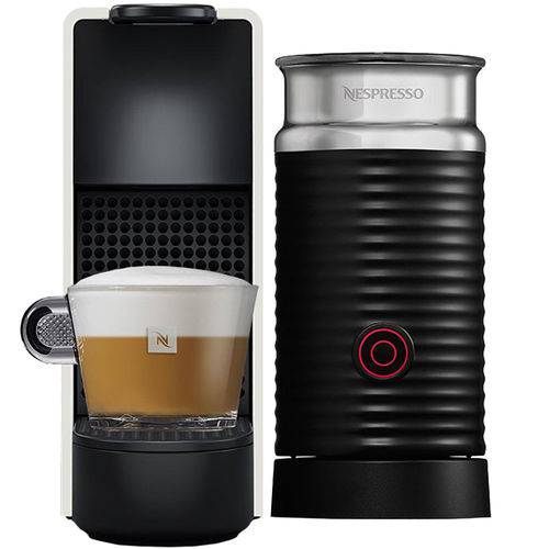 Máquina de Café Nespresso Essenza Mini, Branca com Aeroccino
