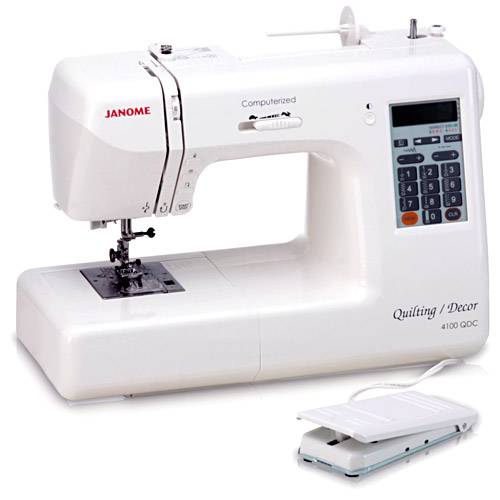 Máquina de Costura Eletrônica Janome 4100QDC Uso Doméstico Branca