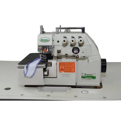 Máquina de Costura Overloque Industrial 3 Fios, Bitola Média, 6500ppm - Sewmac - LM7603
