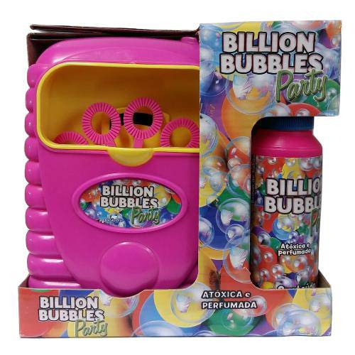 Máquina P/ Fazer Bolha Sabão Billion Bubble Party - Rosa