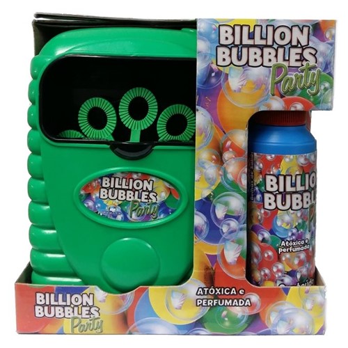Máquina P/ Fazer Bolha Sabão Billion Bubble Party - Verde - BRASILFLEX