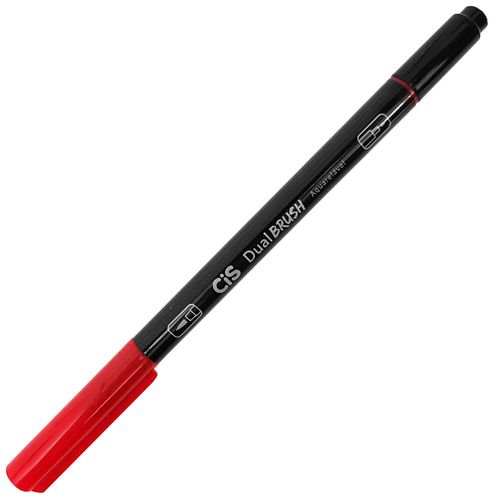 Marcador Artístico Dual Brush Aquarelável Vermelho Escuro Cis 1028917
