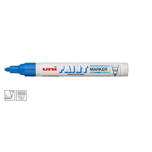 Marcador Permanente Marker 2,2mm - 2,8mm Azul Uni-ball