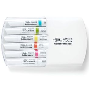 Marcador Pigment Marker Tons Vibrantes Estojo com 6 Cores Winsor e Newton