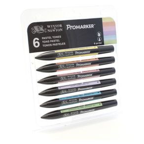 Marcador Promarker Estojo C/ 6 Cores Pastel Tons