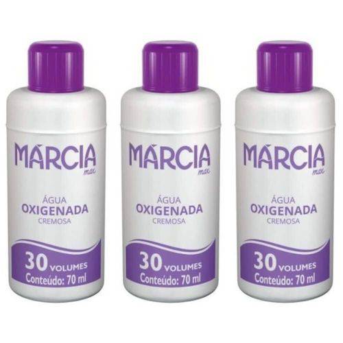 Márcia Água Oxigenada 30vol Cremosa 70ml (kit C/03)