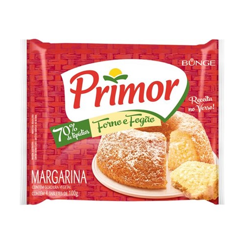 Margarina Primor 400g Forno Fogao