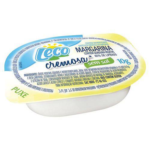 Margarina Sem Sal Leco Blister 10g Caixa 192 Unidades