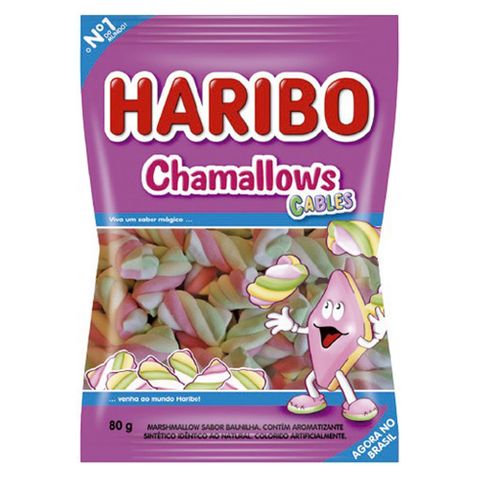 Marshmallow Chamallows Cables Colorido 80g - Haribo