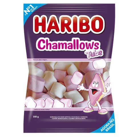 Marshmallow Chamallows Tube Rosa e Branco 250g - Haribo