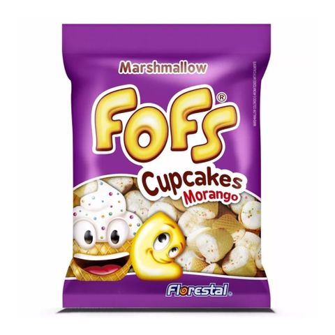 Marshmallow Fofs Cupcake Morango 160g - Florestal