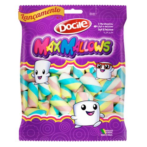 Marshmallow MaxMallows Tubo Torção Baunilha 250g - Docile