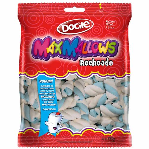 Marshmallow Recheado Twist Azul 220g Docile 1025367