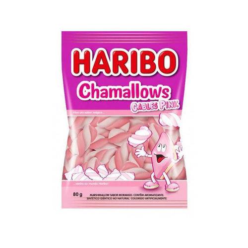 Marshmallows Cables Pink 80g - Haribo