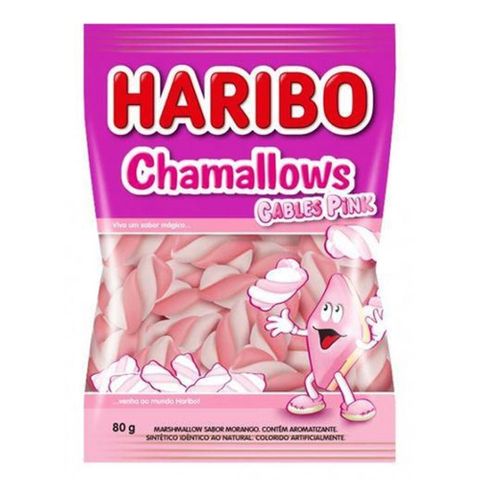 Marshmallows Chamallows Cables Rosa 80g - Haribo