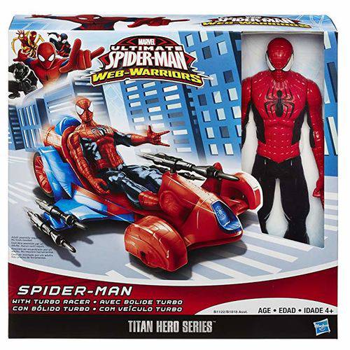 Marvel Ultimate Veiculo Web Warriors Spider With Cycle