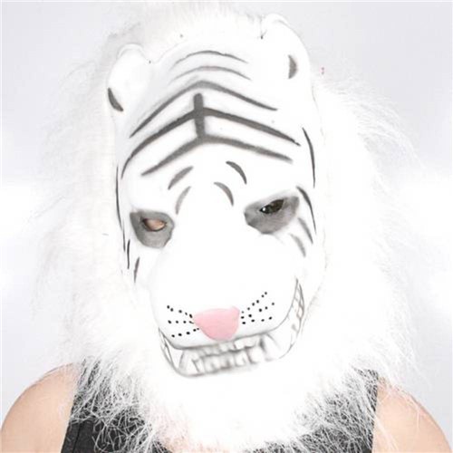 Máscara Bichos Tigre Branco