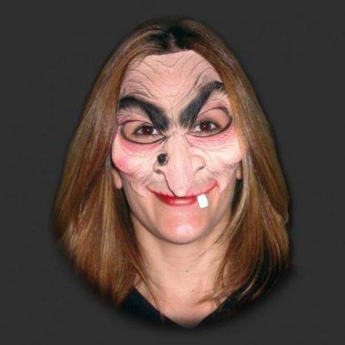 Mascara Bruxa Terror Fantasia Carnaval Cosplay Latex Spook