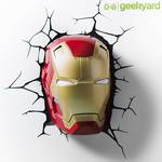 Máscara do Homem de Ferro / Iron Man - Luminária 3d Light Fx Avengers